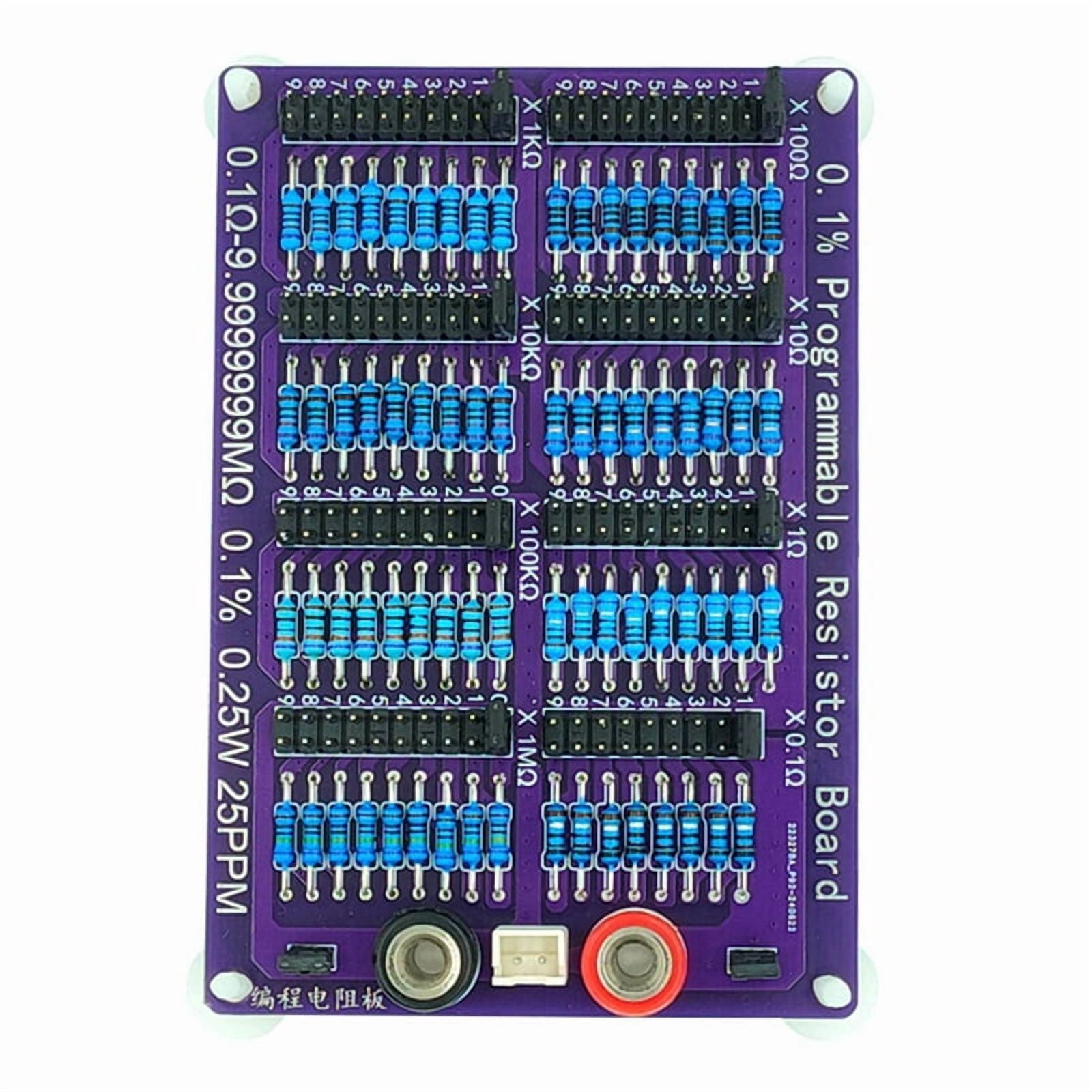 2X 0.1Ω-9.9999999MΩ 0.1% 0.25W 25PPM Programmable Resistor Board Resistance Tolerance 0.1% High  8-Segment