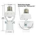 Rotatable PIR Motion Sensor Light Socket, E26/E27 Bulb Holder Adapter