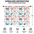 thumbnail image 2 of Blackout Kids Curtains,White Cartoon Dinosaurs Flowers Pattern Childrens Insulated Curtains Set Of 2,Bedroom Essentials,Toddler Room Decor 42"x63", 2 of 5