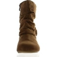 thumbnail image 3 of Forever SELENA-58 Women's Fashion Mid Calf Flat Heel Side Zipper Slouch Boots, 3 of 4