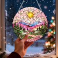 thumbnail image 4 of RKSTN Acrylic Disc Patterned Colorful Garden Disc Acrylic Pendant with Iron Chain, 4 of 7