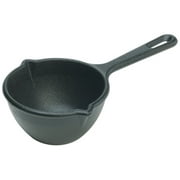 Angle View: 2PK-PT Pre-Seasoned Cast Iron Melting Pot Safe For Oven Stove Or Campfire