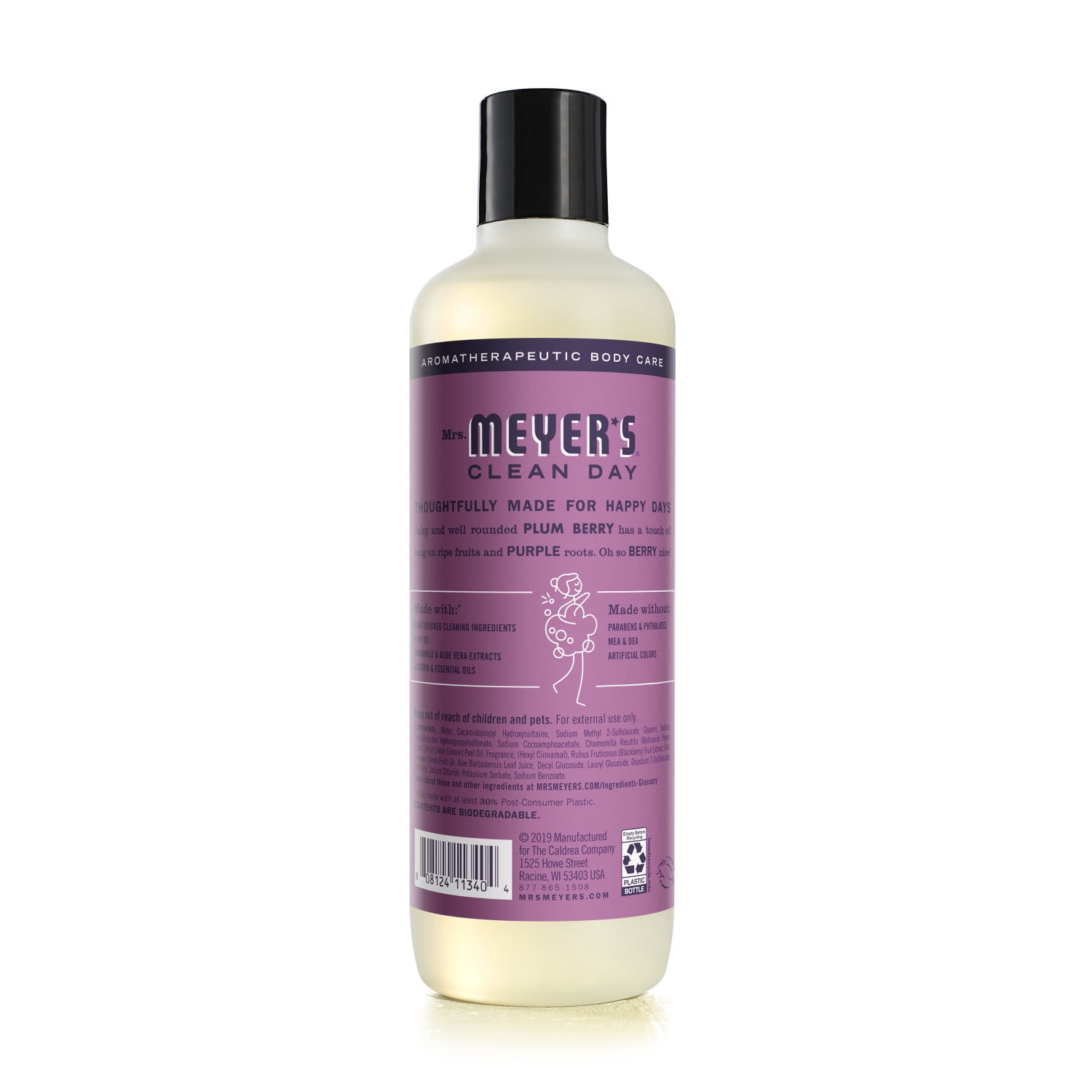 Mrs. Meyer's Clean Day Body Wash, Plum Berry Scent, 16 Ounce Bottle