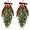 Red, variant on laqbezok 2Pcs Christmas Teardrop Swag, 30'' Mistletoe Artificial Christmas Decorative Swag, Pine Cedar Holly Berry Hanging Wreath Decor, for Holiday Door Fireplace Wall Outdoor Party Xmas (Red)