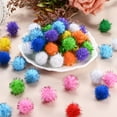 thumbnail image 6 of Uxcell 60-Pack Glitter Pom Pom Balls, 1in Mini Tinsel Sparkle Balls for DIY Crafts/Party Decoration [Orange-Red], 6 of 6