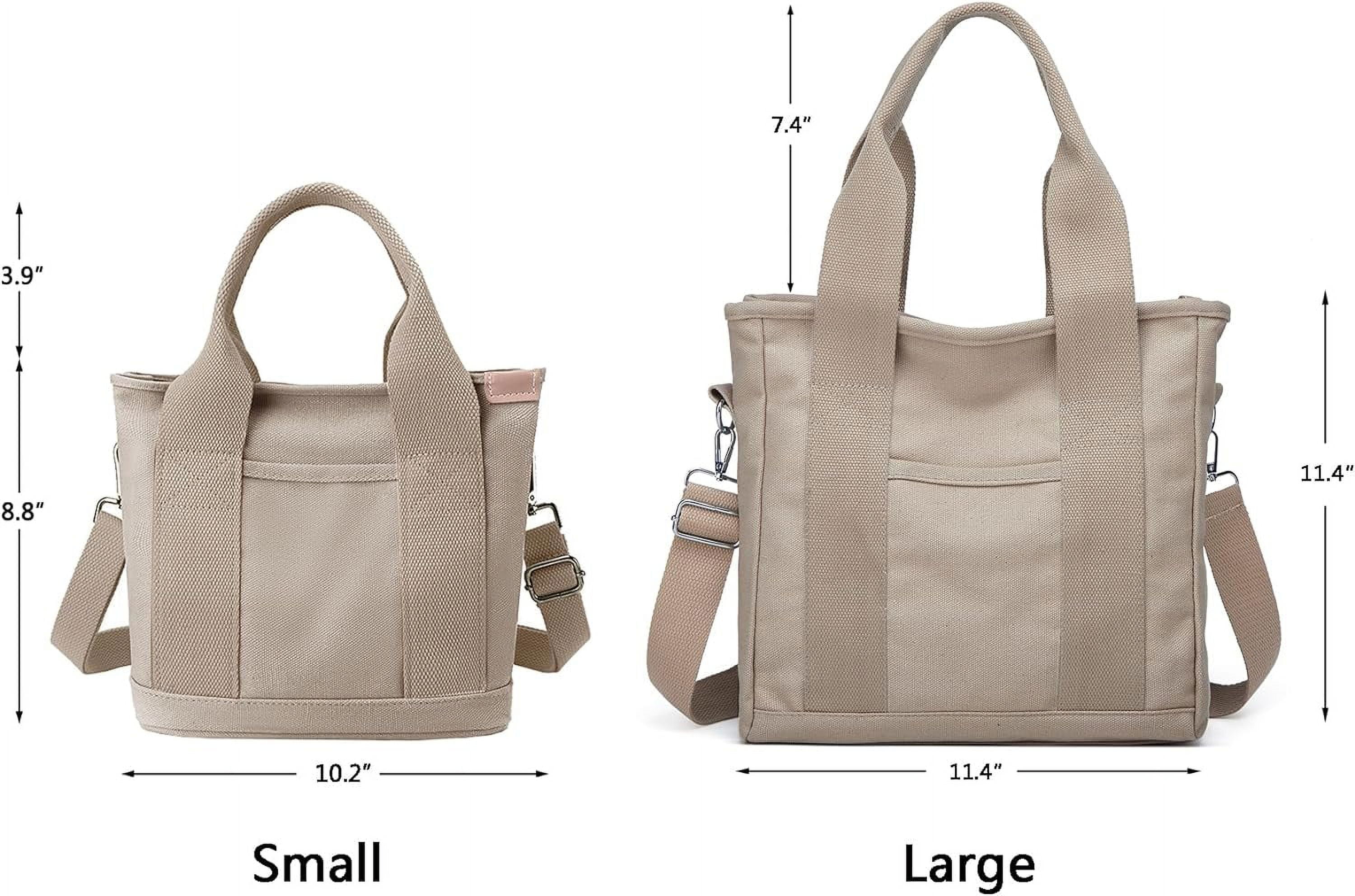 Small Tote Bag with Zipper Tote Bag for Women Canvas Crossbody Bag Shoulder Bag Satchel Hobo Bag Messenger Bag 2024