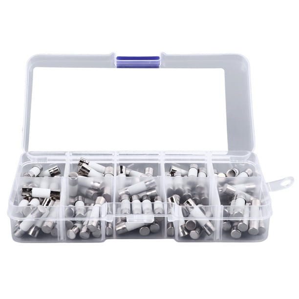 Fusible De Tubo, Juego De 100 Piezas Tubo Fusible De Cerámica Alta Resistencia Al Calor 250 V Amplia Aplicación Sobre Protección Actual Portátil Para Productos Electrónicos