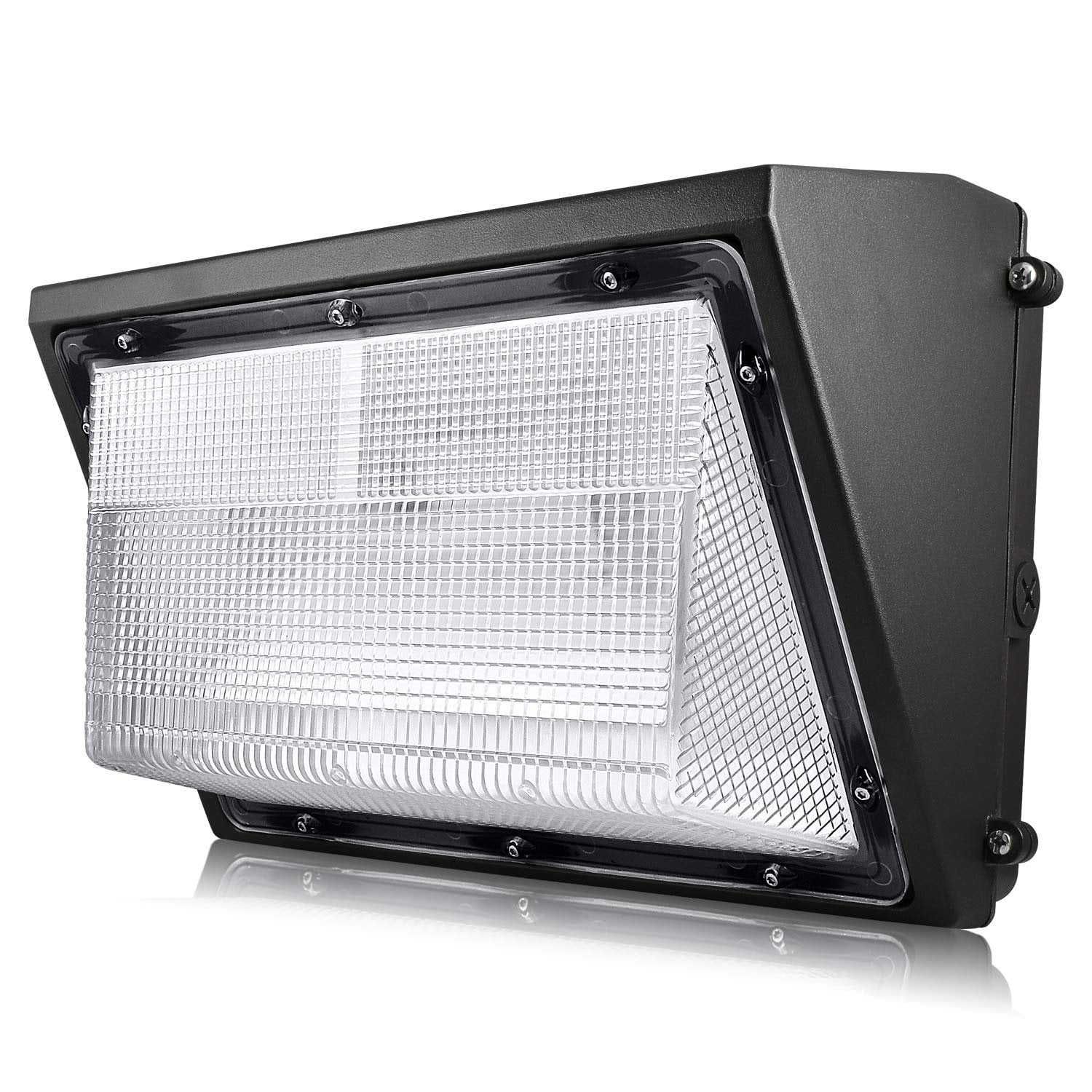 Luxrite 60W LED Wall Pack Light Fixture, 7085 Lumens, 250W HID/HPS Equivalent, 5000K Bright