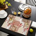 thumbnail image 4 of Pioneer Flower Floral Print Pattern Summer Placemats Table Placemats Set Of 4-Linen Kitchen Washable Placemats Table Mats 12x18 Inch Non-Slip Heat Resistant, 4 of 6