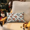 thumbnail image 2 of PHYHOO 12x20 Inch Set of 2 Green and Orange Vintage Floral Boho Outdoor Farmhouse Spring Fall Decorations Lumbar Decorative Throw Pillow Case for Home Room Couch Patio Decor 12x20inch, 2 of 8