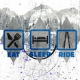 thumbnail image 2 of LightBoxJournal 26x26 Gold Ornate Wood Framed with Double Matting Museum Art Print Titled - Extreme Eat-Sleep-Ride, 2 of 4