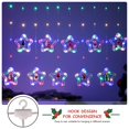 thumbnail image 6 of WILLED Christmas Curtain Lights, 9.8 Ft 120 LED Battery Operated Window Lights with Remote, 10 Star Rings with Xmas Ornaments, 8 Lighting Modes, Waterproof Indoor and Outdoor Decorations, 6 of 10
