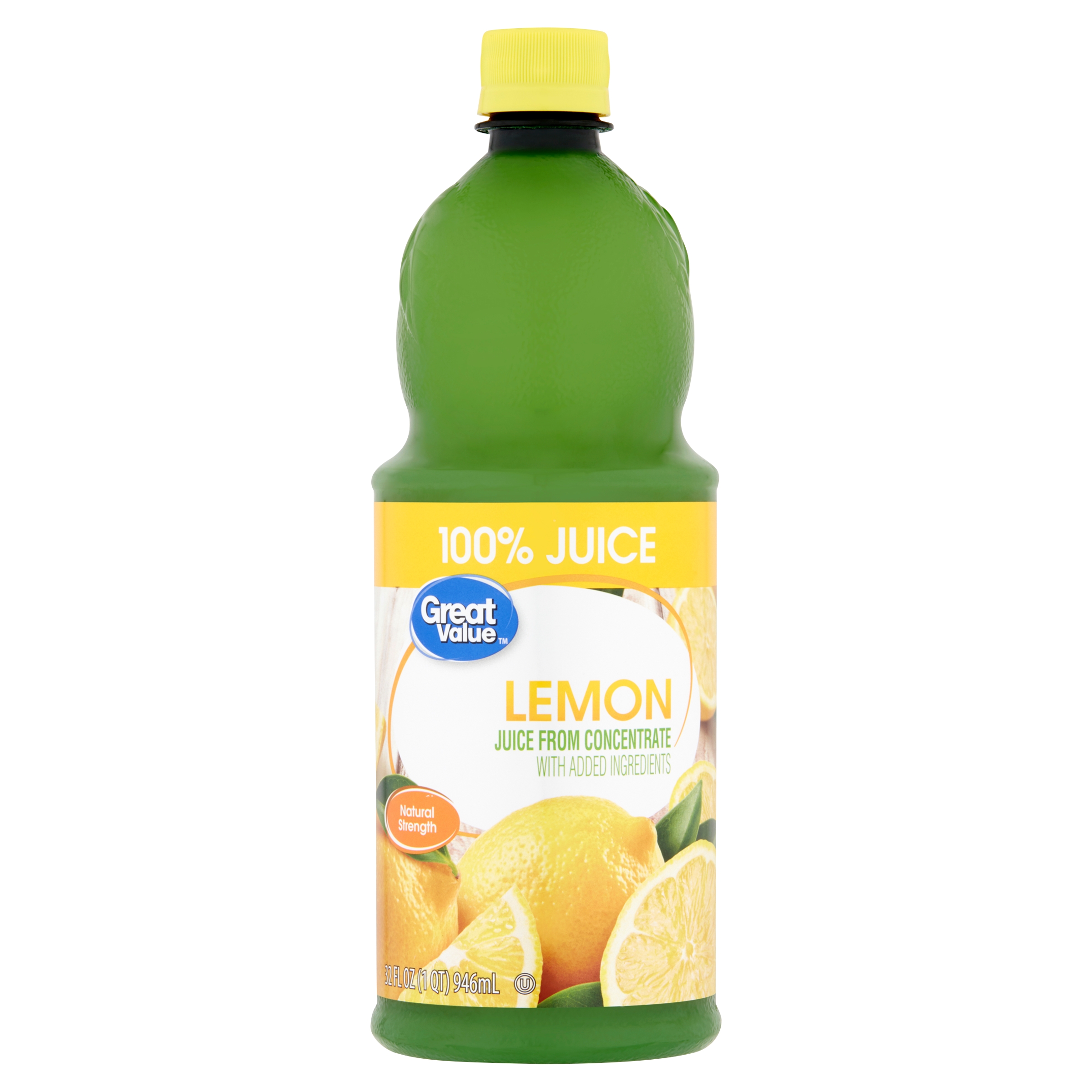 Great Value Lemon 100% Juice, 32 fl oz - image 2 of 9