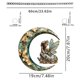 thumbnail image 3 of Fiudx Artículos en oferta con ofertas flash Colgante de flor de acrílico en forma de media luna con disco y cadena para decoración de ventanas y porches, 3 of 6