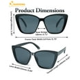thumbnail image 2 of Cat Eye Sunglasses for Women and Men Retro Cateye Frame - Vintage UV400 Protection Sunnies（Black frame grey lenses）, 2 of 7