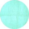 thumbnail image 1 of Ahgly Company Indoor Round Solid Light Blue Modern Area Rugs, 6' Round, 1 of 4