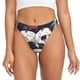 thumbnail image 1 of Balery Gothic Skulls And Roses Tangas de Algodón para Mujer con Estampado – Ropa Interior Sexy, Transpirable, G-string-Medium, 1 of 6