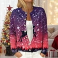 thumbnail image 2 of adviicd Christmas Cardigan Sweater for Women Open Front Holiday Graphic Funny Cute Long Sleeve Xmas Outfit 2025 Fashion (Purple, S), 2 of 6