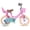 Light Pink, variant on Glerc Maggie 12 inch Kids Girls Bike for Ages 2-4 Years Old Children, Princess Style Kids Bicycle with Doll-Seat & Basket & Training Wheels, Peach