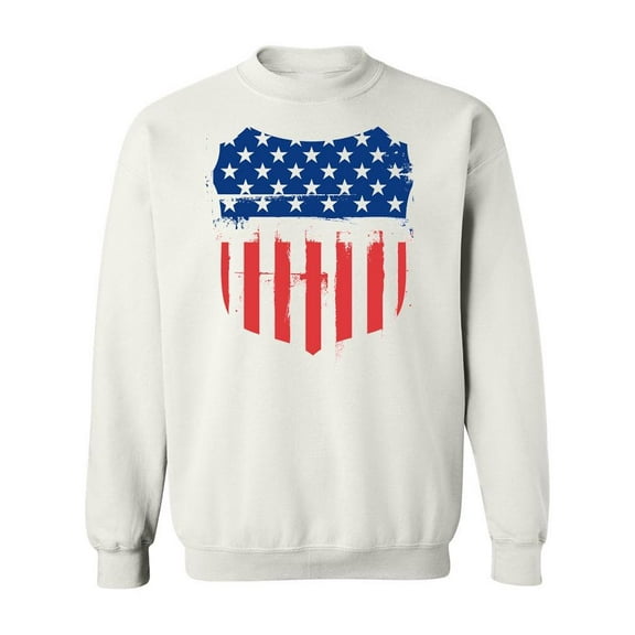 Shield With American Flag Sweatshirt Men -Image by Shutterstock, Male 5X-Large