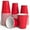 Red, variant on Crown Display 18 Oz Red Plastic Cups For Party Supplies 50 Pack