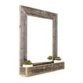 thumbnail image 2 of BARNWOODUSA 16x20 Mirror Large with Shelf Rectangular Wall Outer Dims 21.5x25.5 Reclaimed Wood Decor: Bathroom, Natural Weathered Gray, 2 of 12