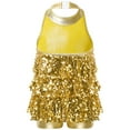 thumbnail image 2 of inlzdz Girls Shiny Sequins Dance Dress Leotard Sparkle Hip Hop Latin Jazz Dance Costume Dancewear Gold 8, 2 of 7