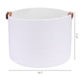 thumbnail image 3 of Unique Bargains 1 PC Woven Storage Basket Shelf Closet Storage Bin for Home Decor White L, 3 of 6