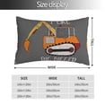 thumbnail image 2 of Honeii I Like Big Digger Print Pillow Cases,Plush Throw Pillow Covers,Decorative Pillowcase for Sofa, Couch, Living Room-14"x20", 2 of 6
