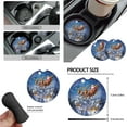 thumbnail image 5 of KUIFORTI Santa Claus Reindeer Print Car Seat Covers Full Set 11 Piece Seat Covers Steering Wheel Cover Auto Seat Belt Cover Seatbelt Cup Coasters Automotive Interior Accessories for Cars, 5 of 6
