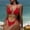 *Red, variant on ClodeEU Women's Halter Triangle Bikini Set, Side Tie 2-Piece Swimsuit, Classic Low-Waist Bathing Suit Purple,Womens Plus L