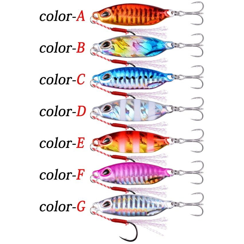 7 Pack Metal Cast Jig Spoon 10-40g Shore Casting Jigging Bass Lure Saltwater