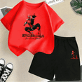 thumbnail image 3 of Conjunto de ropa de verano para niños y niñas con superhéroes, camiseta de manga corta de algodón y pantalones cortos, traje informal con estampado de Spider-Man, 3 of 5