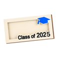 thumbnail image 2 of Caja de madera para tarjetas de graduación de 2025, ideal como regalo de graduación para universitarios. Azul, 2 of 8