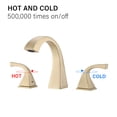 thumbnail image 5 of MAYEERTY 2-Handle 3-Hole 6-16" Widespread Bathroom Sink Faucet with Drain & Ceramic Discs, Brushed Gold, 5 of 7