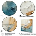 thumbnail image 3 of Designart "Fusion Of Gold And Blue Paint I" Abstract Painting Wall Art Living Room, 3 of 7