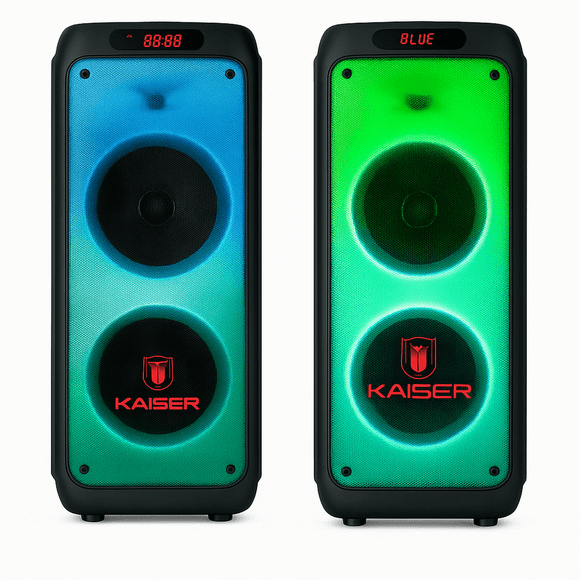 2 Bafle recargable Kaiser MSA-2016 2 woofers de 10"