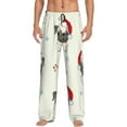 thumbnail image 2 of Goofa Christmas Pug Dog Printed Soft Pajama Pants for Men, Wide Leg Comfy Casual Lounge Yoga Pants-Small, 2 of 9