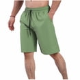 thumbnail image 2 of Aimik Beach Shorts for Men Elastic Waist Drawstring Design Mens Running Shorts Summer Lightweight Quick Dry Shorts for Gym, 2 of 6