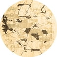thumbnail image 1 of Ahgly Company Indoor Round Solid Brown Modern Area Rugs, 4' Round, 1 of 4