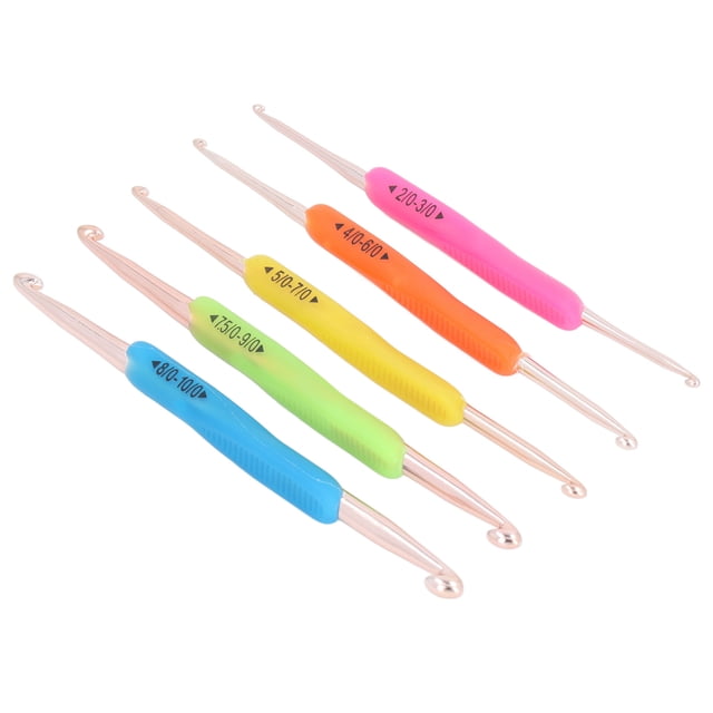 Crochet Hooks, 5 Pcs Crochet Hook Ergonomic Design Number Marker For Knitting For Hand Sewing