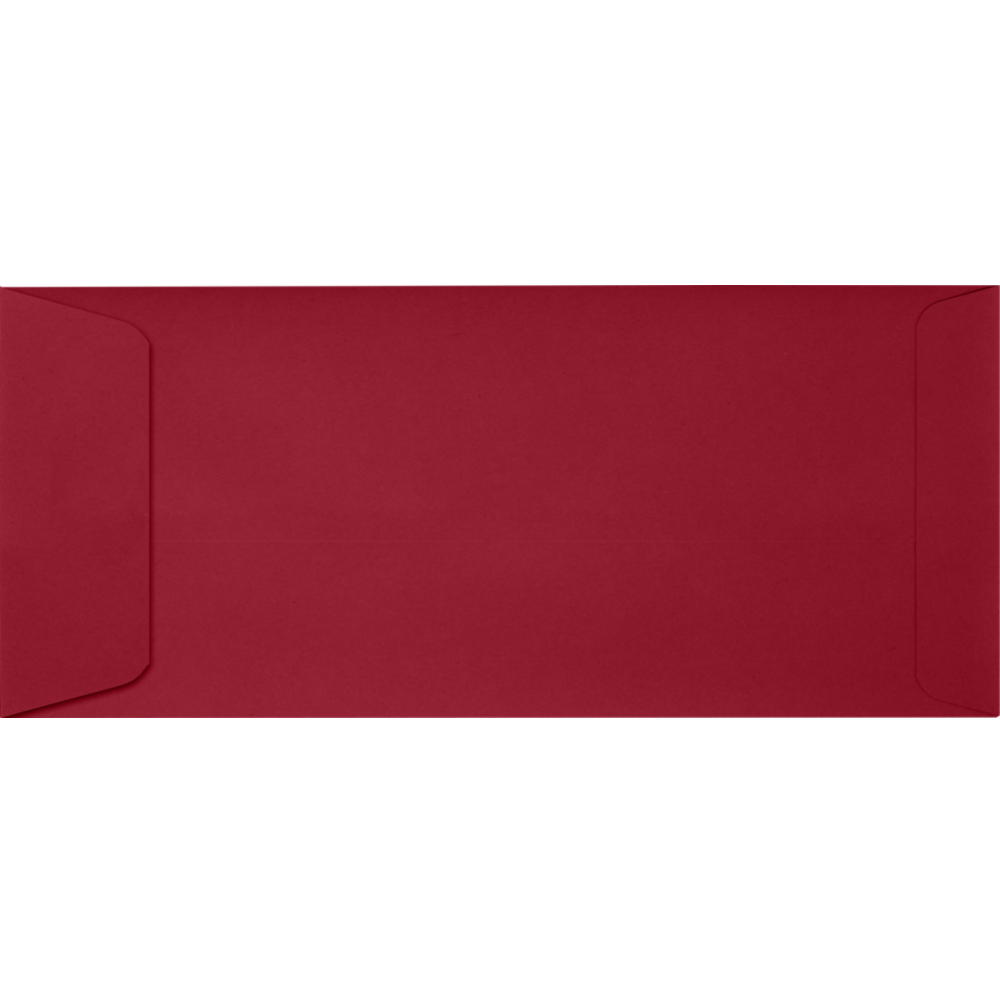 LUXPaper #10 Open End Envelopes w/Peel & Press, 4 1/8 x 9 1/2, Garnet Red, 50/Pack