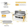 thumbnail image 3 of Ktaxon Roll Top Chafing Dish for Buffet, 9 Quart Stainless Steel Buffet Set, Chafers and Warmers Sets for Party, Catering, Wedding, Banquet, Graduation, 3 of 8