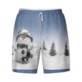 thumbnail image 4 of Lsque Mens Swim Trunks Snowman And Christmas Tree Pattern - Bathing Suit Compression Liner - Beach Swim Shorts Swimwear - (S-3XL) - Stretch Quick Dry -Large, 4 of 9