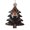Christmas Tree Shape, variant on Angel Shape Christmas Wooden Hanging Ornaments, 6 Pcs, Xmas Tree Decor for Home Office with Tribal Ethnic Wolf Design