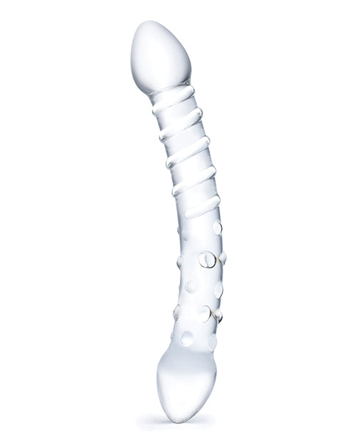 Glas Double Trouble Purple Dildo
