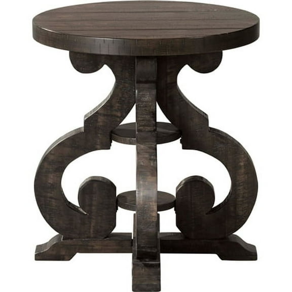 Picket House Furnishings Stanford Chair Side Table, Dark Ash