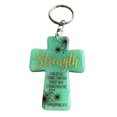 thumbnail image 2 of Dserhfy Acrylic Keychain Inspirational Scripture Ten-Shaped Pendant Keyring Religious Christian Faith Gift for Men Women, 2 of 8