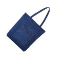 thumbnail image 5 of SHISUYAN Large Capacity Shoulder Bag Casual Denim Tote Fashion Handbag for Girls Women (Style 2, Dark Blue), 5 of 6