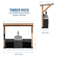 thumbnail image 3 of Backyard Discovery Timber Rock 10' Covered Outdoor Kitchen Cook Station, Steel Pizza Oven, 3 of 17